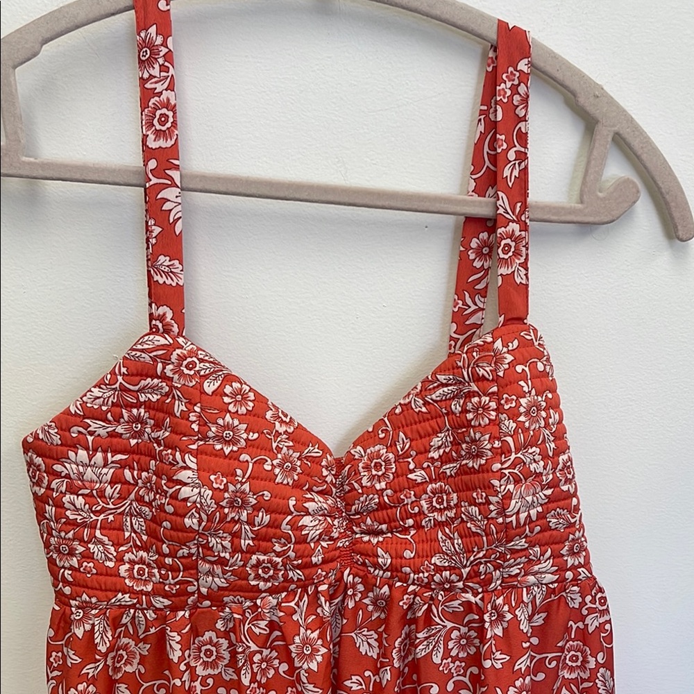 Floral orange Maxi Dress - Picture 3 of 9